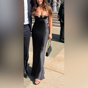 Princess Polly Elegant Black dress with corset like bustier